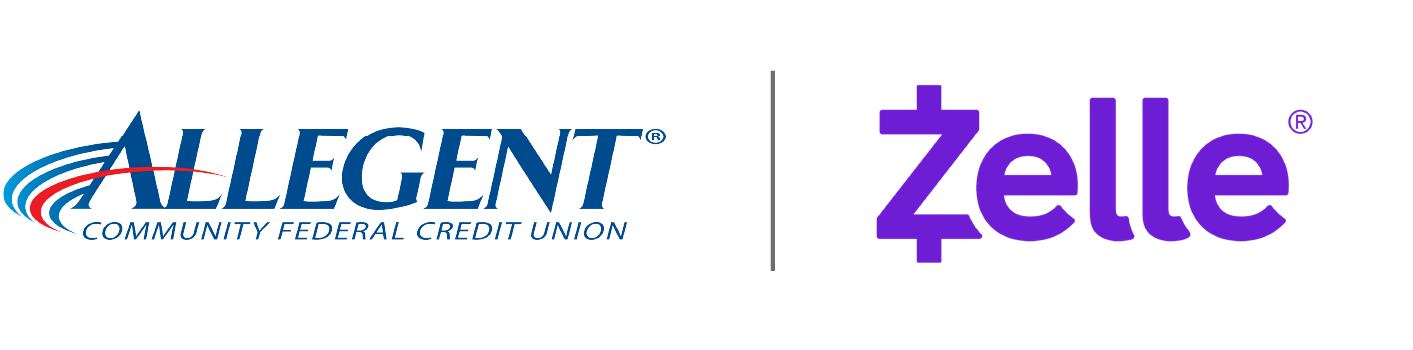 Allegent Federal Credit Union and Zelle logos